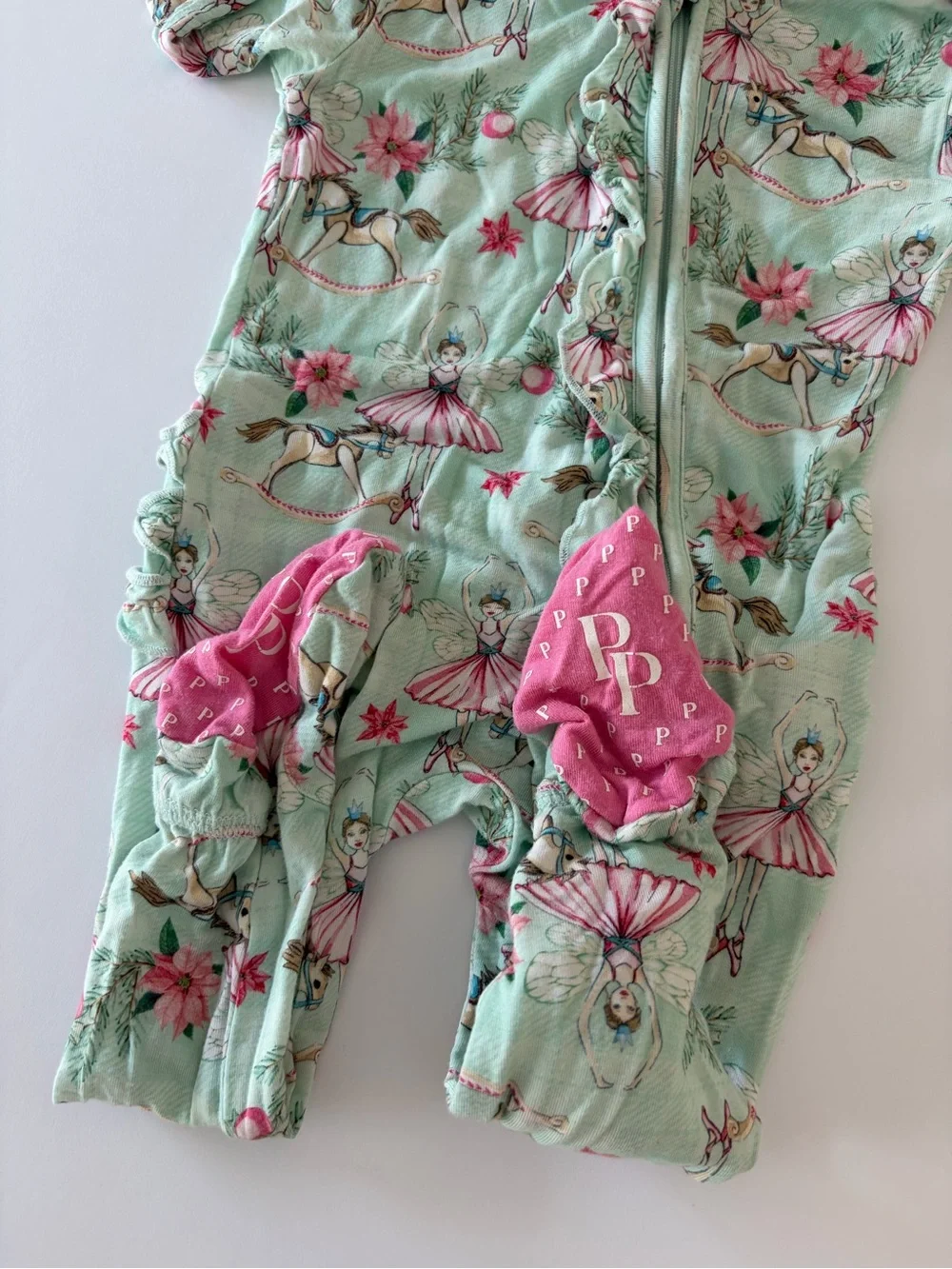 Posh Peanut Ballerina Fairies Ruffle Bamboo Footie Pajama Baby Girl 6-9 Months